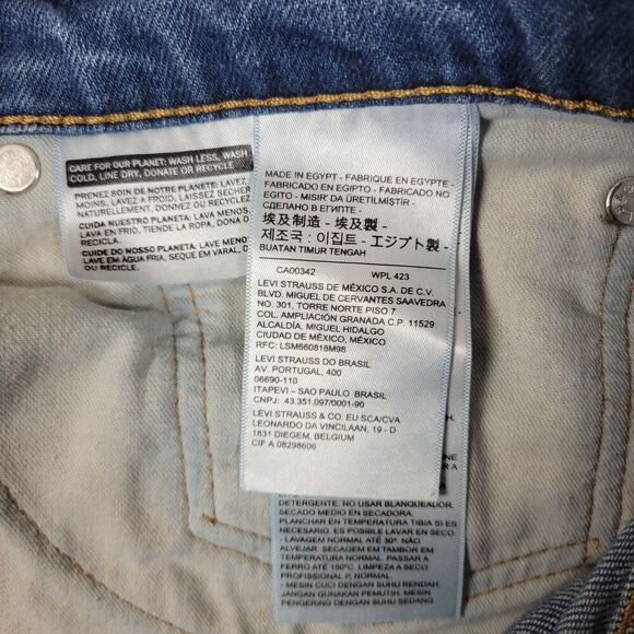 Levis 541 Jeans Mens Size 34x36 (35x34) Blue Stretch Denim Straight Leg 5 Pocket - Picture 8 of 15